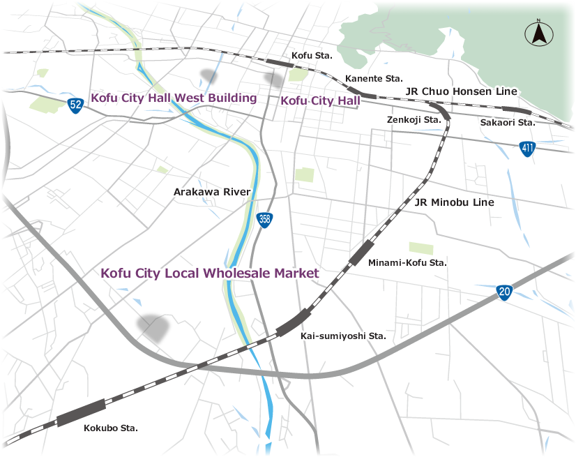 Kofu City Map