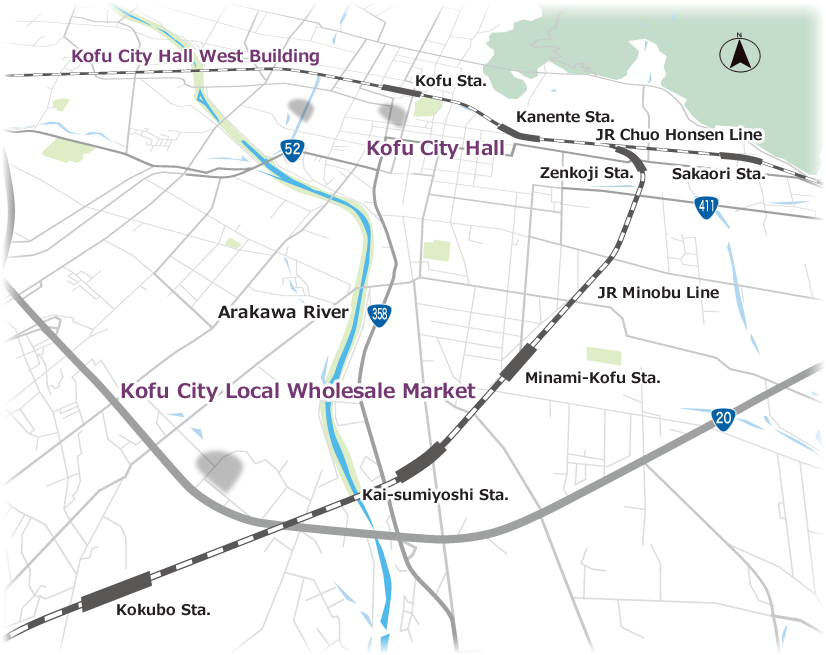 Kofu City Map